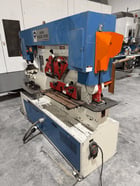 6.37" x 6.37" x .625" Mubea #HIW-1000/610, ironworker, 110 ton, 24" throat, 11 HP, 2001 - Image 2