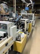 Bobst #Media-100, folder gluer, straight line, tooling, 2 gun Micro cold glue system, 1995 - Image 1