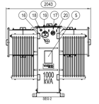 1000 KVA 23000 Primary, 480 Secondary, Voltran, pad mounted transformer, new, 2025 - Image 1