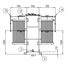 1000 KVA 23000 Primary, 480 Secondary, Voltran, pad mounted transformer, new, 2025 - Image 4