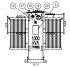 1000 KVA 13200 Primary, 480 Secondary, Voltran, pad mounted transformer, new, 2025 - Image 1