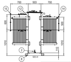 1000 KVA 13200 Primary, 480 Secondary, Voltran, pad mounted transformer, new, 2025 - Image 4