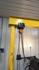 1 Ton, Dearborn, Free Standing Crane, 8'10"H, 8" casters, 26' 6" I-Beam - Image 3