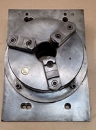8" LeBlond, 3-jaw chuck, 14" x 10" x 4" angle plate - Image 5