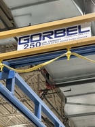 .2 Ton, Gorbel, Bridge Crane, 250lb CAP, 19'-7" L x 20'-7" width x 11'-8" H (Already Taken Down) - Image 4