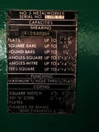 5" x 5" x 1/2" Hill-Acme #5, 75 ton, metalworker, shear, punch, coping, #64285 - Image 6