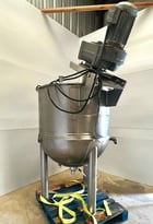 200 gallon Lee Industries #200Eina-2, Stainless Steel Inclined Agitation Jacketed Mix Kettle, 90 psi @ - Image 1
