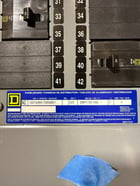 225 Amp. Square D, NC38F, Type 1 Enclosure, 3-Phase, 4-Wire, 120/208Y Volts w/ misc. breakers - Image 4