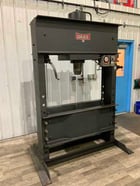 150 Ton, Dake #8-228, hydraulic H-frame press, 16" stroke, 48" btwn uprights, 20" x 55" bed area, 2 HP - Image 1