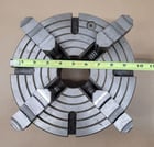10" Bison #0643-10/6, 4-jaw chuck, D1-6 mount - Image 7
