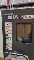 Hyundai Wia #HD2200, 2-Axis CNC Lathe, 22.2" machining length, 15" turning diameter, 8" chuck, chip conveyor - Image 2