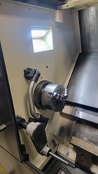 Hyundai Wia #HD2200, 2-Axis CNC Lathe, 22.2" machining length, 15" turning diameter, 8" chuck, chip conveyor - Image 5