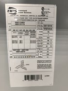 75 kVA, 600Y/346 Primary, 208Y/120 Secondary Hammond Y075QTCH3L0U, Autotransformer, H600Y-L208Y, 3PH, 3R - Image 2