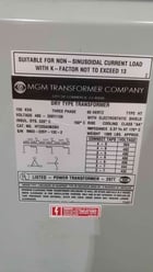 150 KVA 480 Primary, 208Y/120 Secondary MGM #HT225A3B2SH, Dry Transformer, 3-phase, (2 available) - Image 2