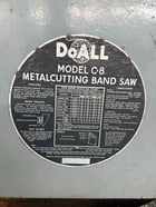 12" x 12" DoAll #C-8, horizontal band saw, 160" x 1" blade, 65-250 FPM - Image 3