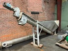 Mobile Inclined Screw Auger Style Conveyor, Forklift Spade Fork Holder - Image 1