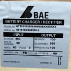 BAE #AT30, microprocessor float batte, 250 amps DC, input 480 Volts 3 phase 60 hz (2 available) - Image 2