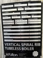 60 HP Fulton #VSRT60, Vertical Spiral Rib Tubeless Steam Boiler, 150 PSI, 2070 PPH, 116 sq.ft., 2019 - Image 2