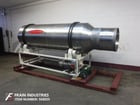 Stainless Steel, continuous, cylindrical drum for coating, 36" ID x 102" L coating chamber, (4) 1" H baffles - Image 1