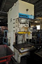 121 Ton, Komatsu #OBS 110 2L-VS-3, gap frame press, 7.87" stroke, 17.7"Shut Height, 3.94"ram adj., 32-65 SPM - Image 2