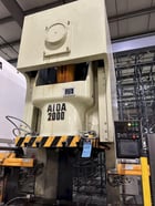 220 Ton, Aida #NC1-2000(2), single crank gap frame press, 9.84" stroke, 17.72"Shut Height, 4.33"ram adj. - Image 7