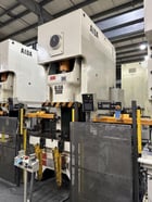 220 Ton, Aida #NC1-2000(2), single crank gap frame press, 9.84" stroke, 17.72"Shut Height, 4.33"ram adj. - Image 2