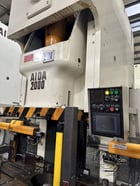 220 Ton, Aida #NC1-2000(2), single crank gap frame press, 9.84" stroke, 17.72"Shut Height, 4.33"ram adj. - Image 3