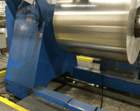 40000 lb. RBI mandrel uncoiler with floor standing coil car, 72" width, 19"-24" ID, L to R - Image 2