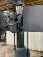 4' -9" Carlton #0A, radial arm drill, 53" x 31" base area, power elevation, coolant, box table, 5 HP - Image 8