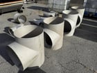 lot of large industrial pipe fittings & pipe junct - Image 5