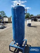 120 gallon Roy B. Hanson, Compressed Air Tank, Carbon Steel, 24" diameter x 50" straight side, stand, 1989 - Image 4