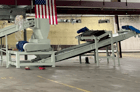 HDEPT #DY-1000, hammermill, mounted on stand with feed hopper, 100 HP, belt driven, 240 V. - Image 3