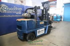 15000 lb. Caterpillar #T150D, forklift, 133" lift height, side shift, propane driven, hard rubber tires, 2 - Image 2