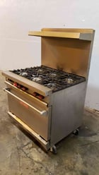 Vulcan #VG36, Oven, Stainless Steel 6 Burner, Commercial Gas Range Stove - Image 7
