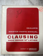 Original Clausing 5900 Series 12-Inch Lathe Dealer's Master Parts Catalog Manual - Image 6