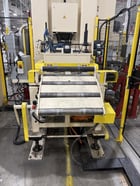 8000 lb. Colt #DHDR-800-24, servo feed line, 24" x .100" stock, overarm hold down, keeper arms, cabinet - Image 2