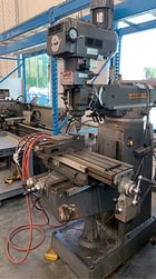 Lagun #FTV-2, vertical mill, 9" x48" tbl., 3 HP, 34.62" X, 16" Y, 5" Z, R-8, Newall 2-Axis digital read out - Image 1