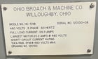 5 Ton x 48" stroke, Ohio #HC548, horizontal broaching machine, 4" cylinder bore diameter, 2008 - Image 6
