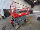 700 lb. SkyJack #SJ4632, scissor lift, 387' lift height, 42" x84" platform, solid rubber tires, 2019 - Image 1