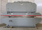 200 Ton, HTC #200-12H, hydraulic press brake, 16' overall, 120" between housing, 8" throat, motorized Back - Image 1