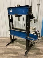 55 Ton, OTC, Hydraulic H-Frame Press, 15" open height, 32" between housings, 6-1/4" stroke, 3" cylinder rod - Image 7