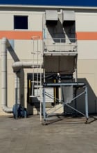 12000 cfm Nederman #NFSZ-3000, baghouse dust collector, reverse fan, 1830 sq.ft., 100 filter bags, 2014 - Image 1