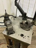 Flexarm #RNR-20, pneumatic tapping arm, swivel base, pneumatic vise, tooling, 2008 - Image 7