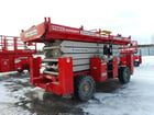 1200 lb. Mec #6092RT, rough terrain scissor lift, 66' work height, 60' platform height, 2021 - Image 10