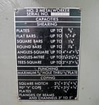4" x 4" x 1/4" Hill-Acme #3, Metalworker, 33 ton, 12-1/2" throat, 1" stroke, 5 HP - Image 9