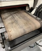 19" x 90" Timesavers #19MWT-DDDD-60, abrasive belt deburring / finishing machine, 6-20 FPM, 38" passline, 6" - Image 3