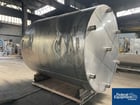 3000 gallon Cherry Burrell, Jacketed Tank, Stainless Steel, 96" diameter x 108" straight side, dish top, flat - Image 5