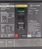 150 Amp, Square D #HDL36150C, Bolt On Circuit Breaker, 3P, 600 VAC, AS IS - Image 3