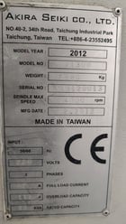 Akira-Seiki #SV1300, CNC vertical machining center, Mitsubishi Control, 50" X, 20" Y, 25" Z, 14000 RPM, 24 - Image 4