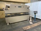 100 Ton, Accurpress #710010, press brake, 10' overall, 100" between housing, 8" stroke, 2-Axis CNC back gauge - Image 2